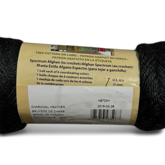 Set of 3 Caron Simply Soft, Feathered Grey, Country Blue, Charcoal, Acrylic Yarn - Picture 6 of 10